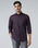 Dark Purple Linen Solid Shirt - Cleo