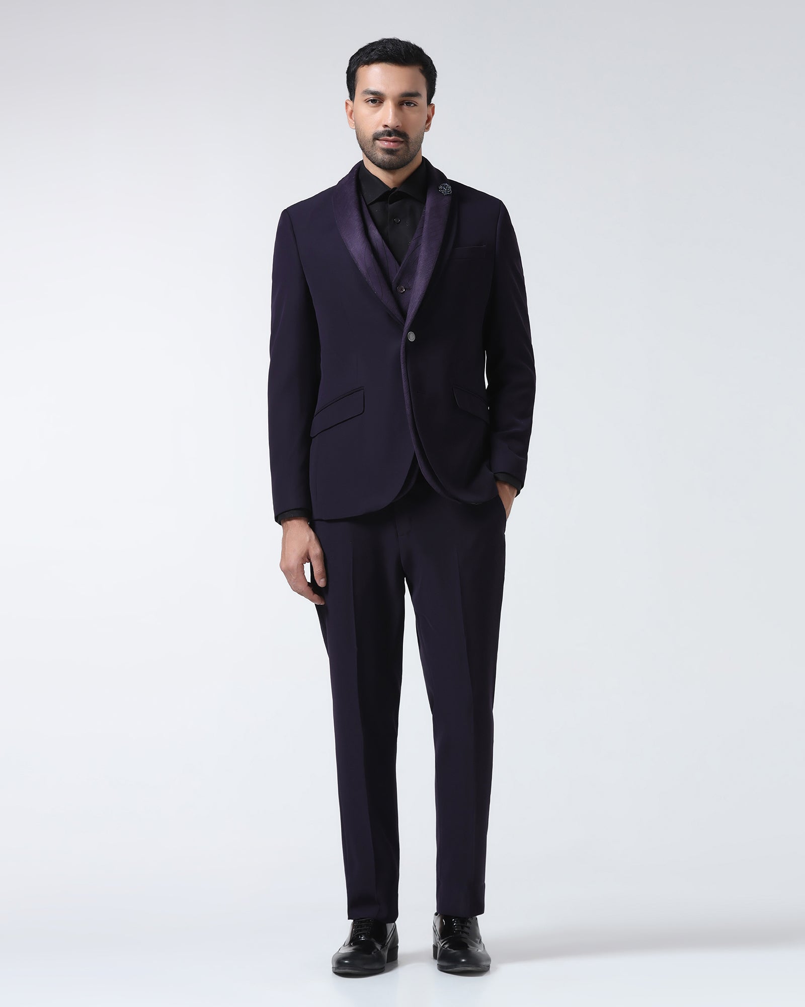 purple dress suit Buy Dark Purple Three Piece Solid Suit Online at Blackberrys
