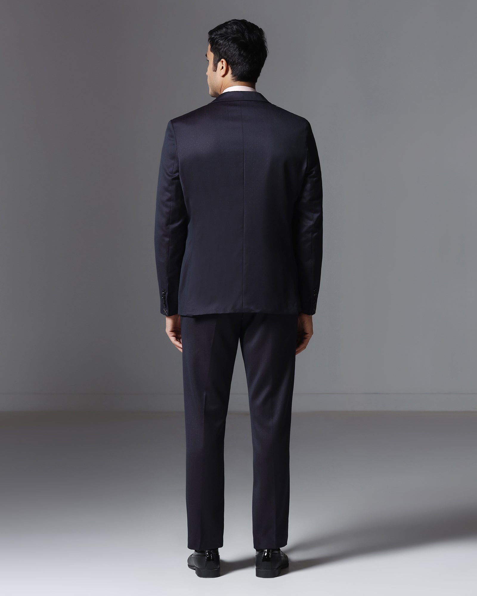 Dark Purple Three Piece Textured Suit - Pixel