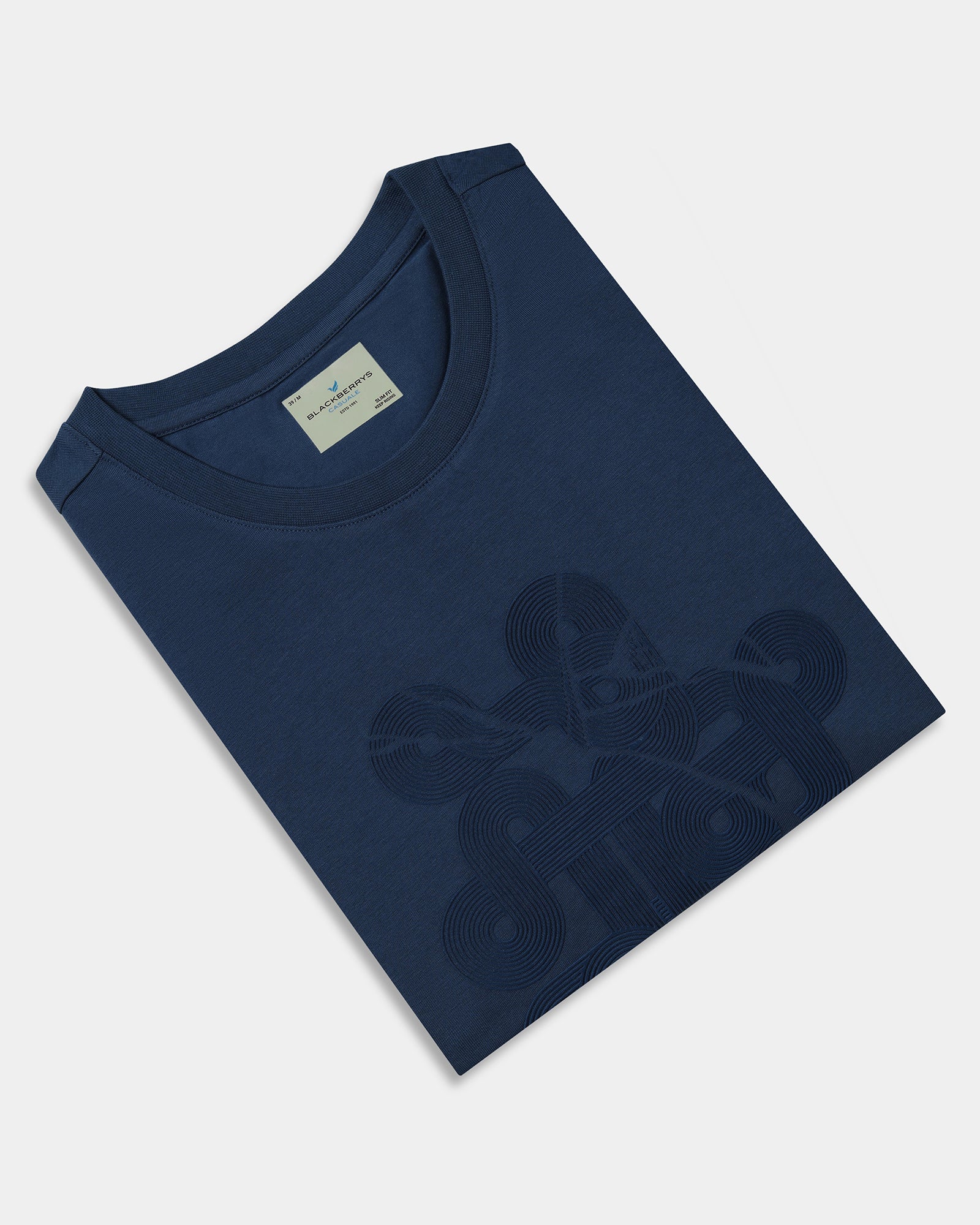 Deep Teal Crew Neck Printed T-Shirt - Misa