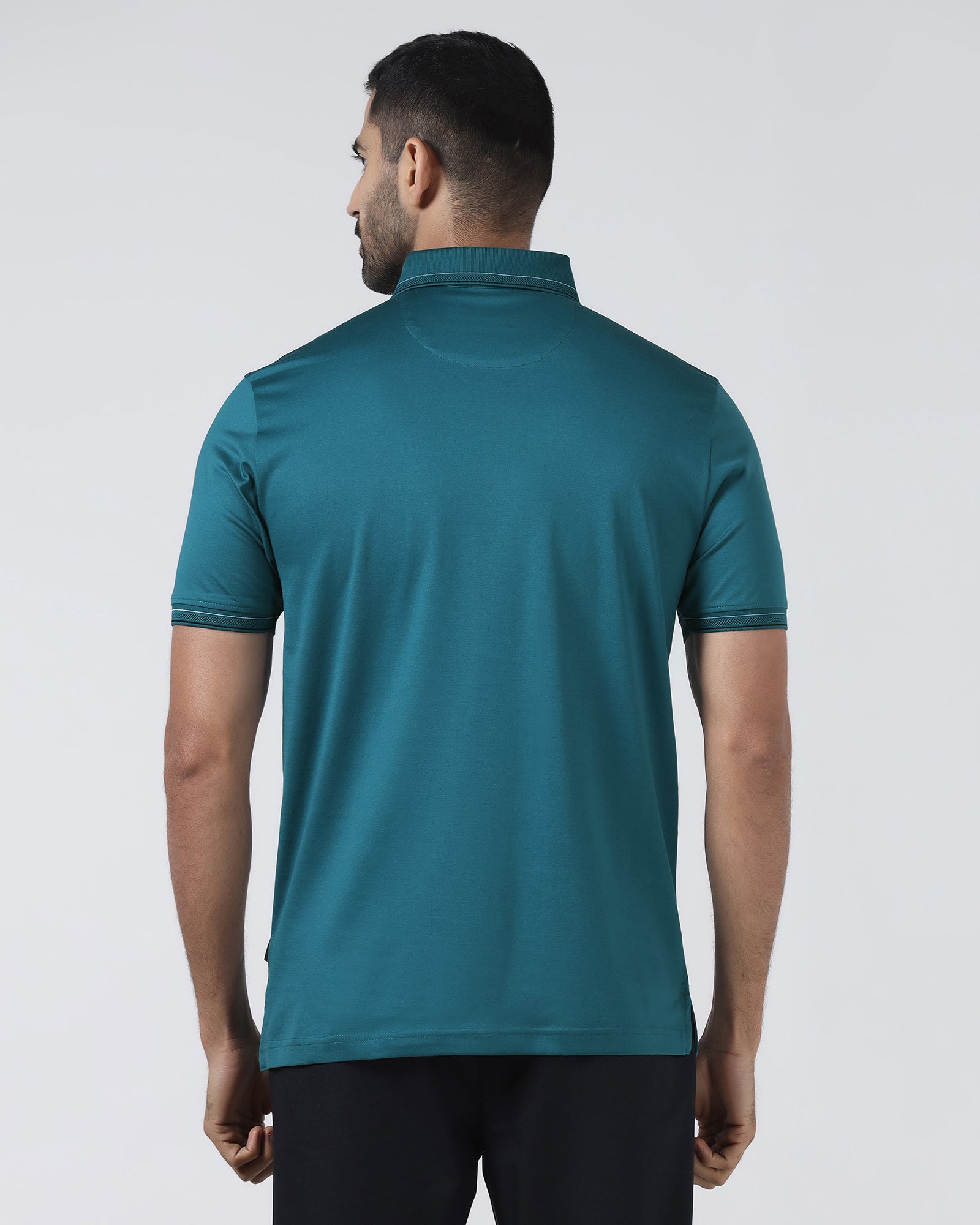 Deep Teal Solid Polo - Ram