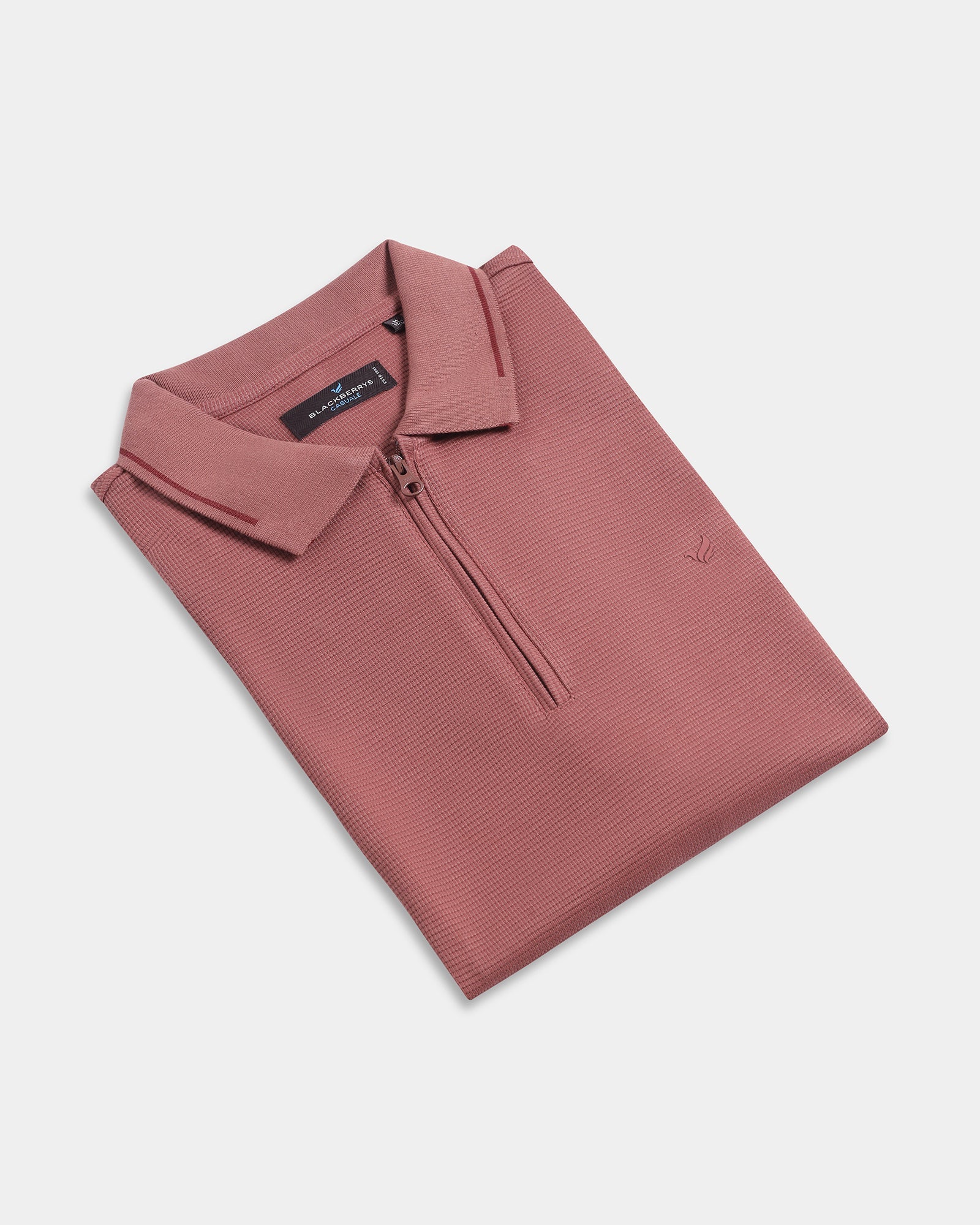 Dusky Rust Textured Polo - Viggo