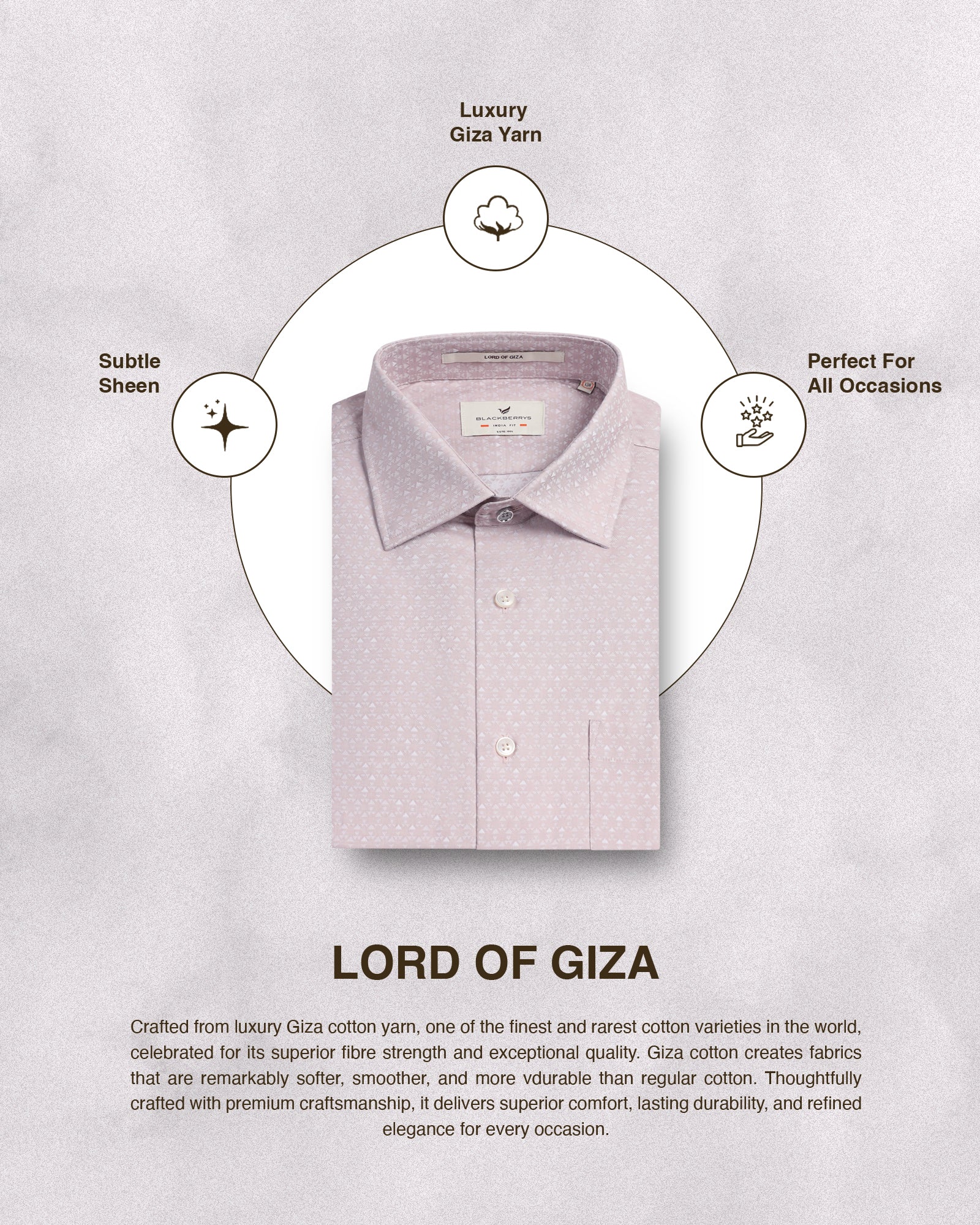 Dusty Pink Jacquard Shirt - Rile