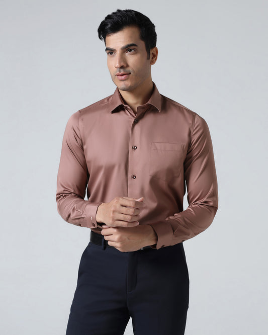 Rust Non Iron Solid Shirt - Sylvia