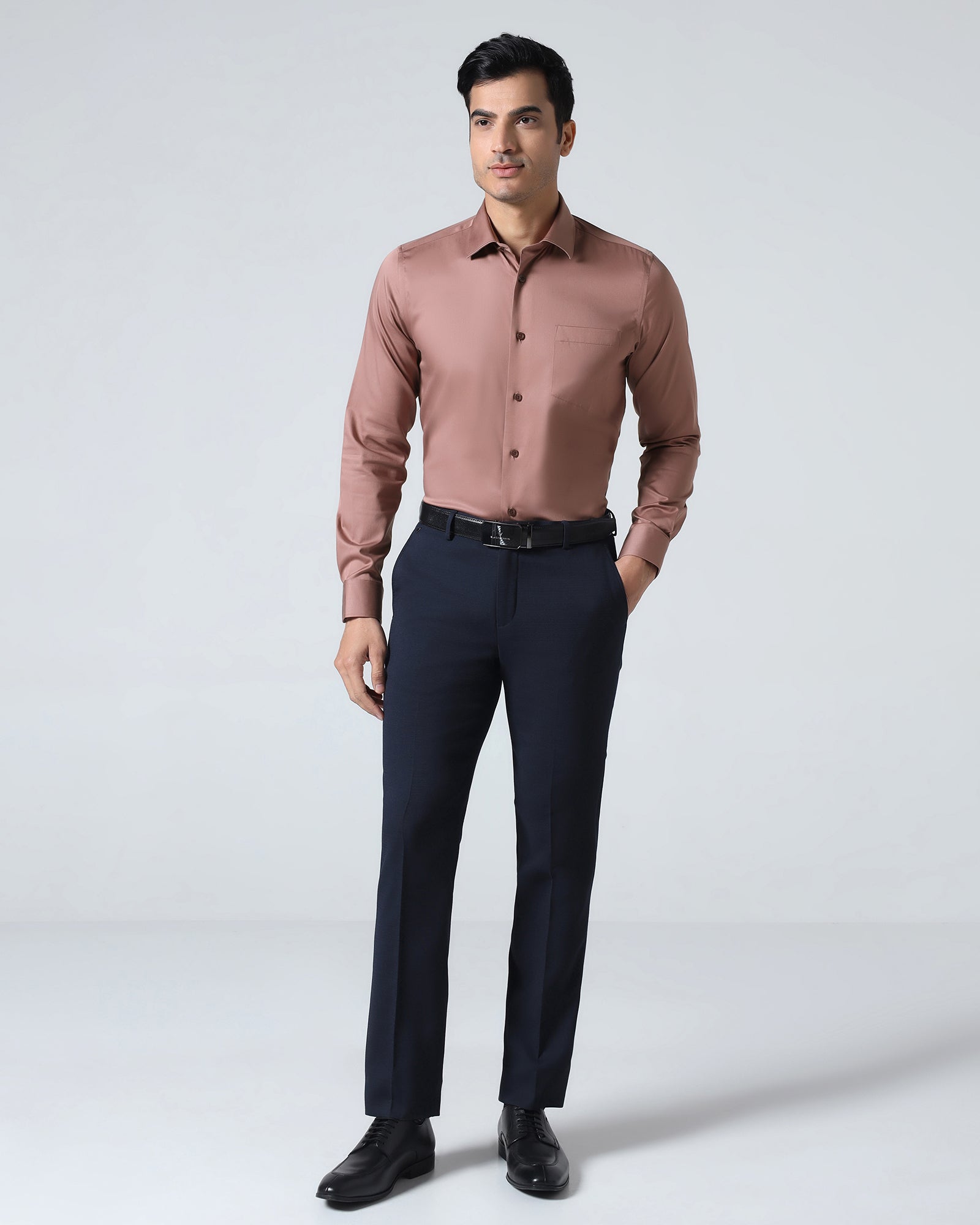 Rust Non Iron Solid Shirt - Sylvia