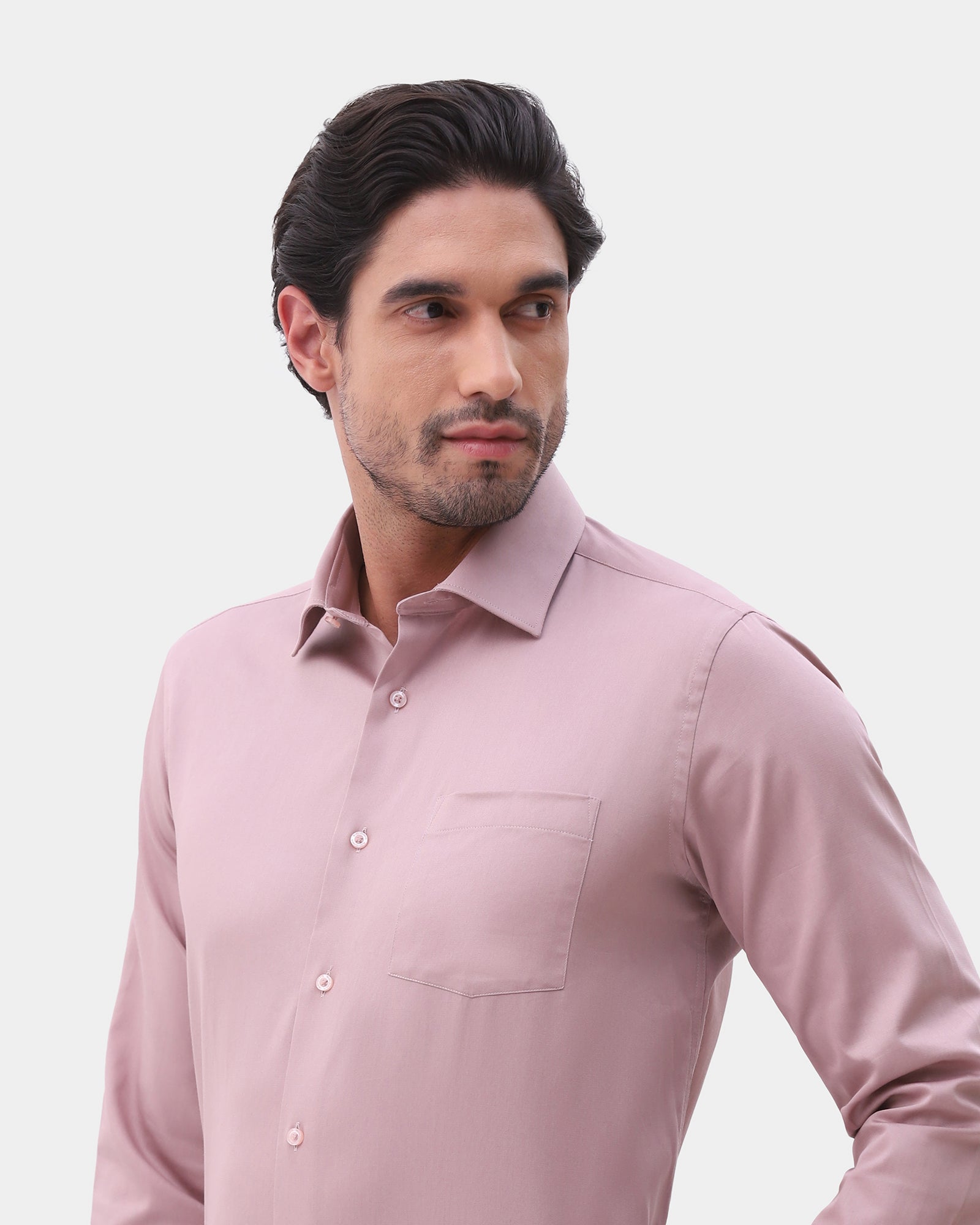 Dusty Pink Solid Shirt - Altaer