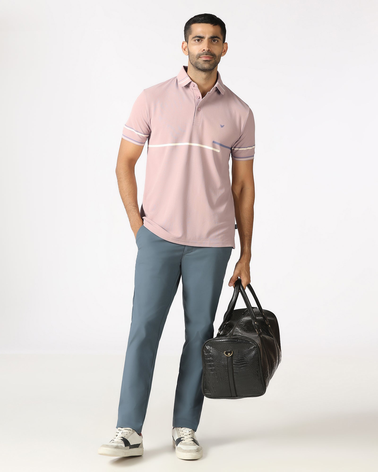 Dusty Pink TechPro Solid Polo - Arlo