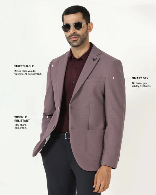 Dusty Pink TechPro Textured Blazer - Bowmore