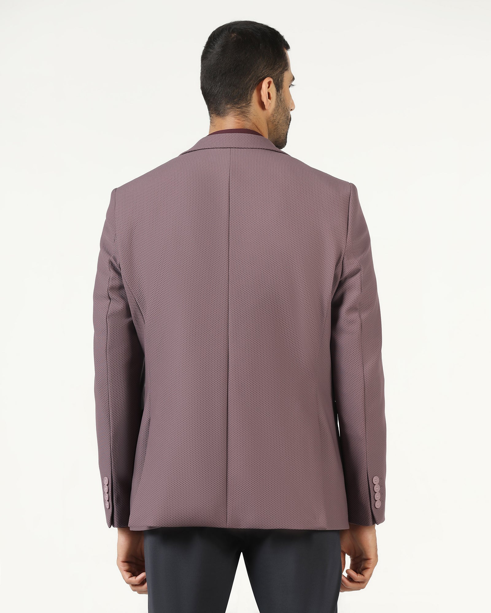 Dusty Pink TechPro Textured Blazer - Bowmore