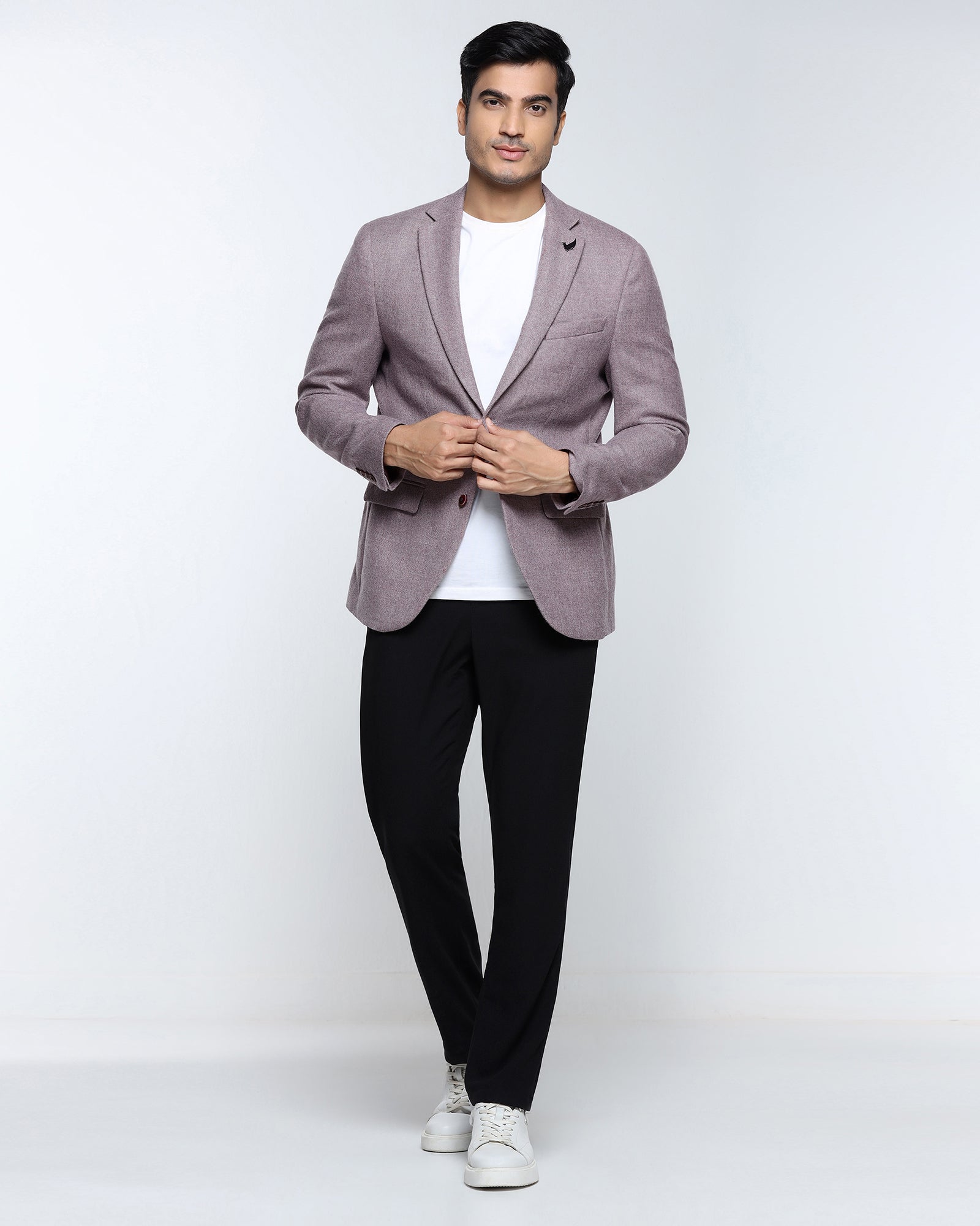 Dusty Pink Textured Blazer - Grants