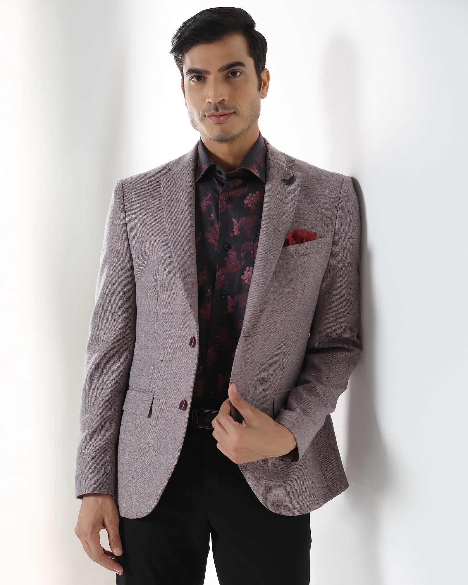 Dusty Pink Textured Blazer - Grants