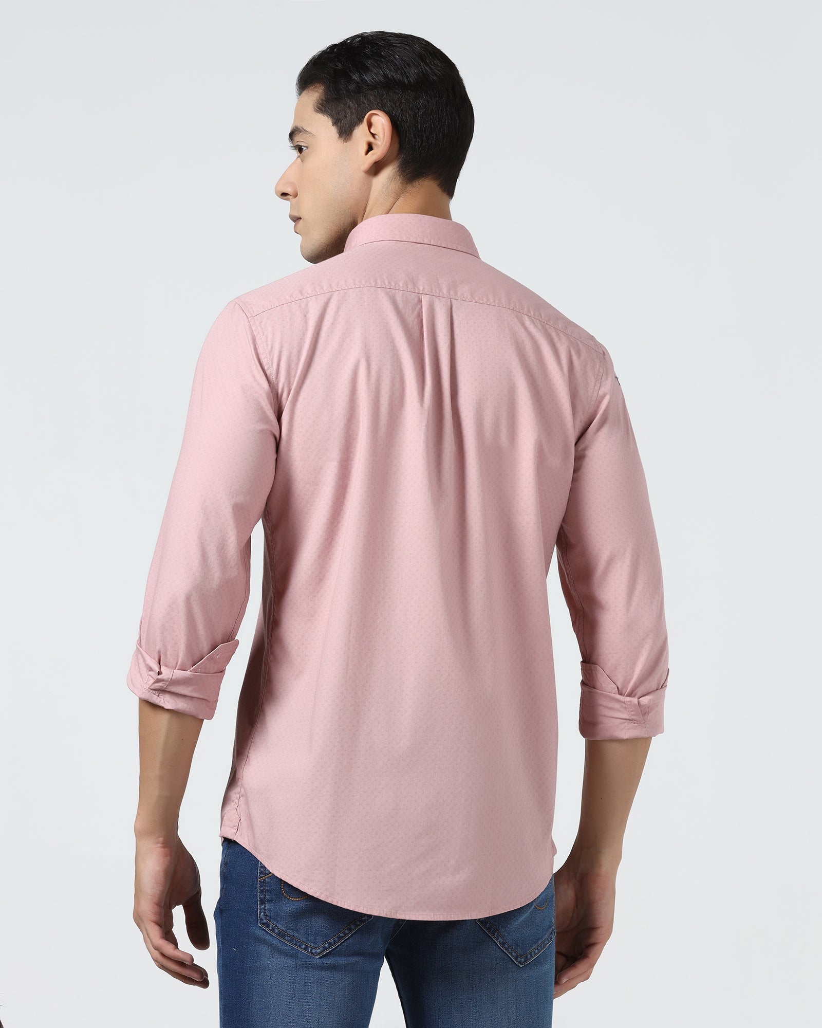 Dusty Pink Textured Shirt - Recon