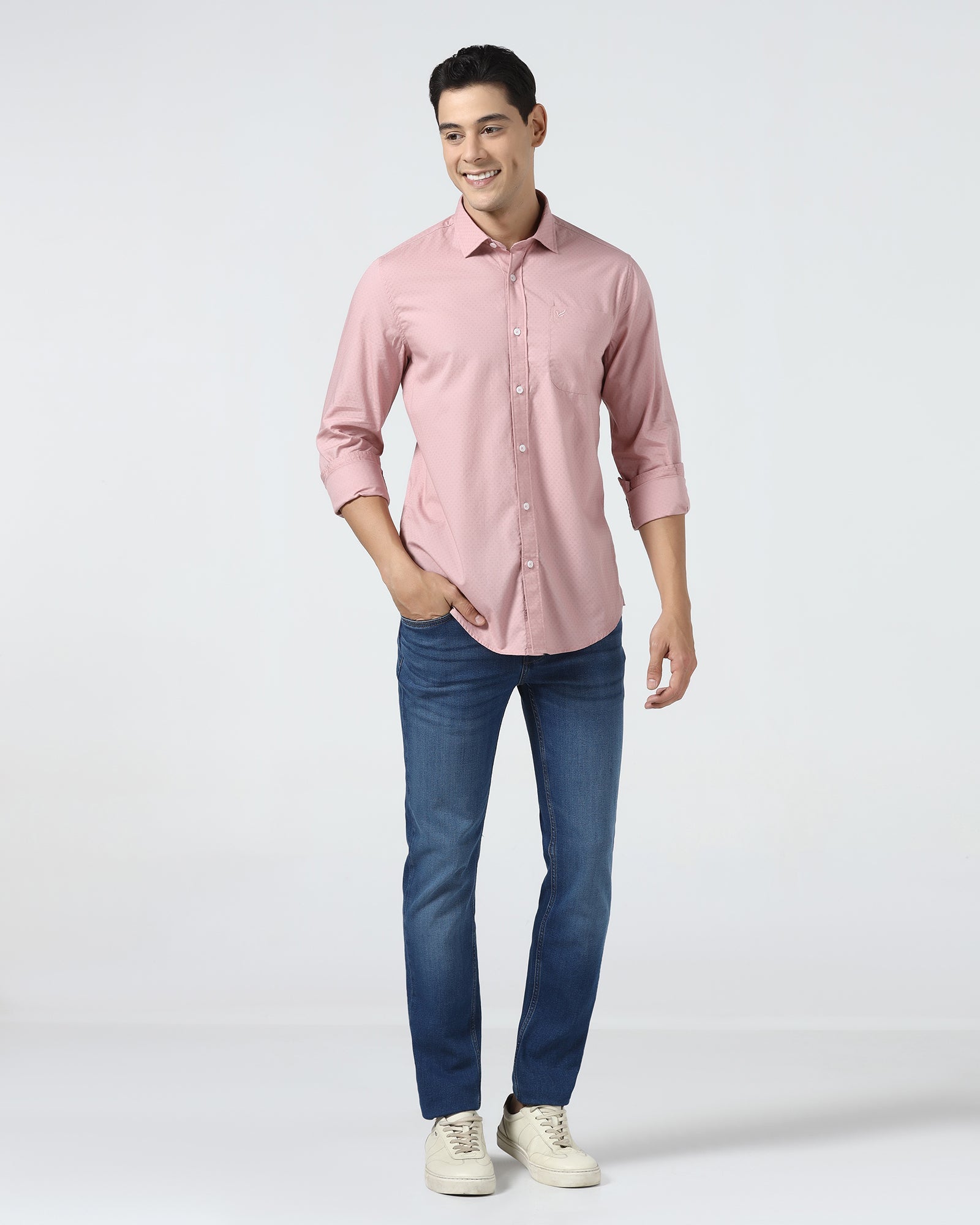Dusty Pink Textured Shirt - Recon