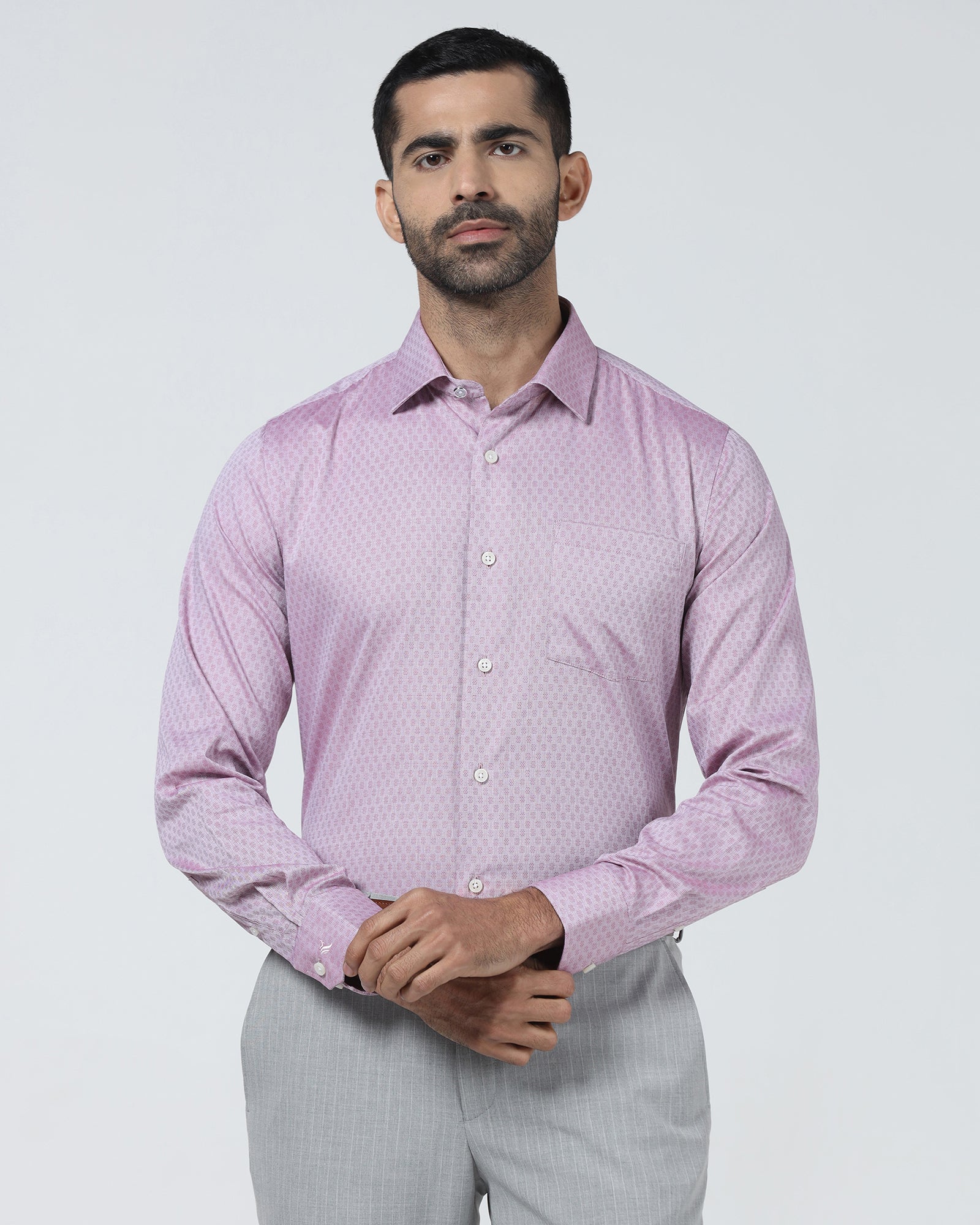 Dusty Pink Textured Shirt - Seon