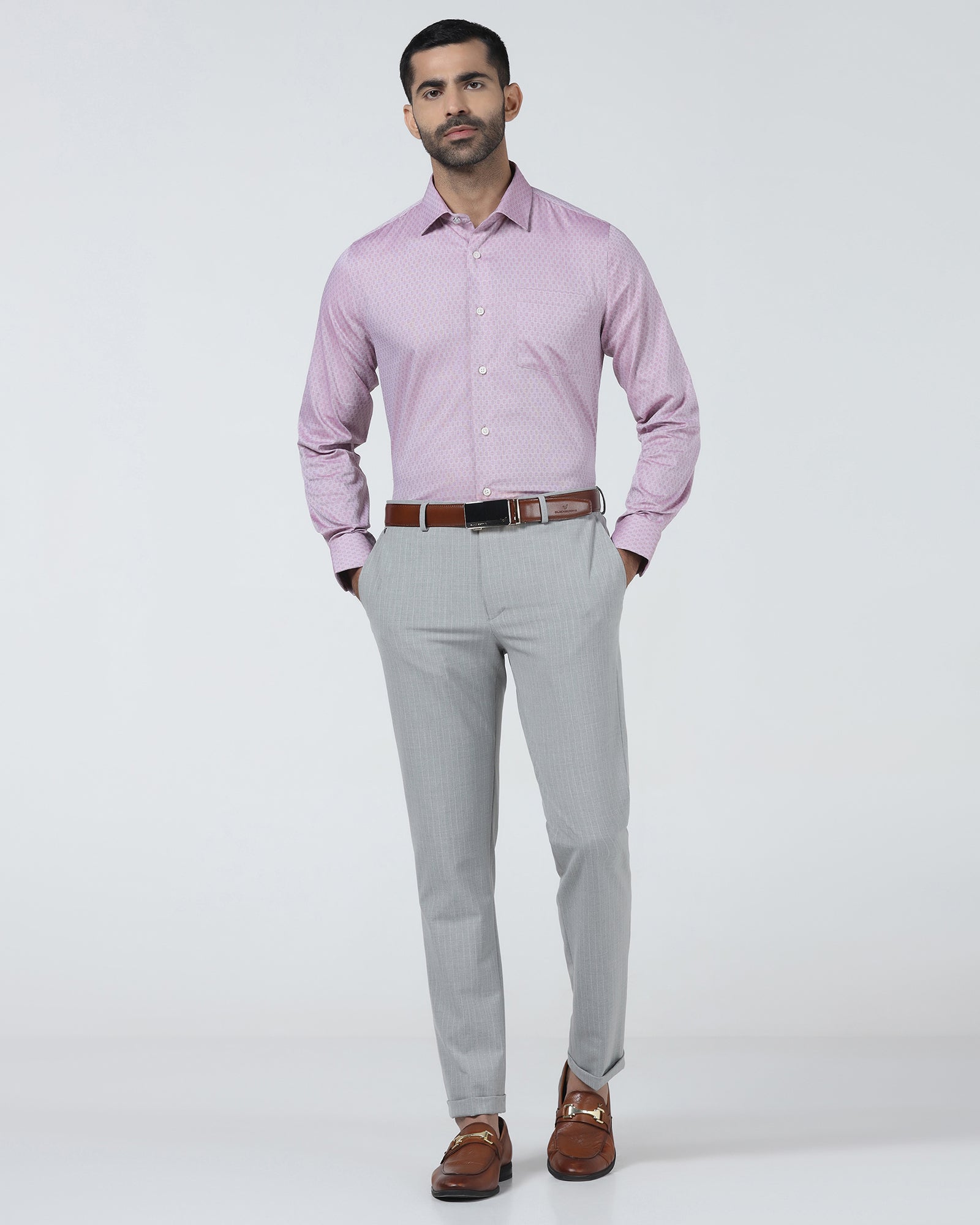 Dusty Pink Textured Shirt - Seon