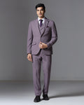 Dusty Pink Three Piece Textured Suit - Gioni