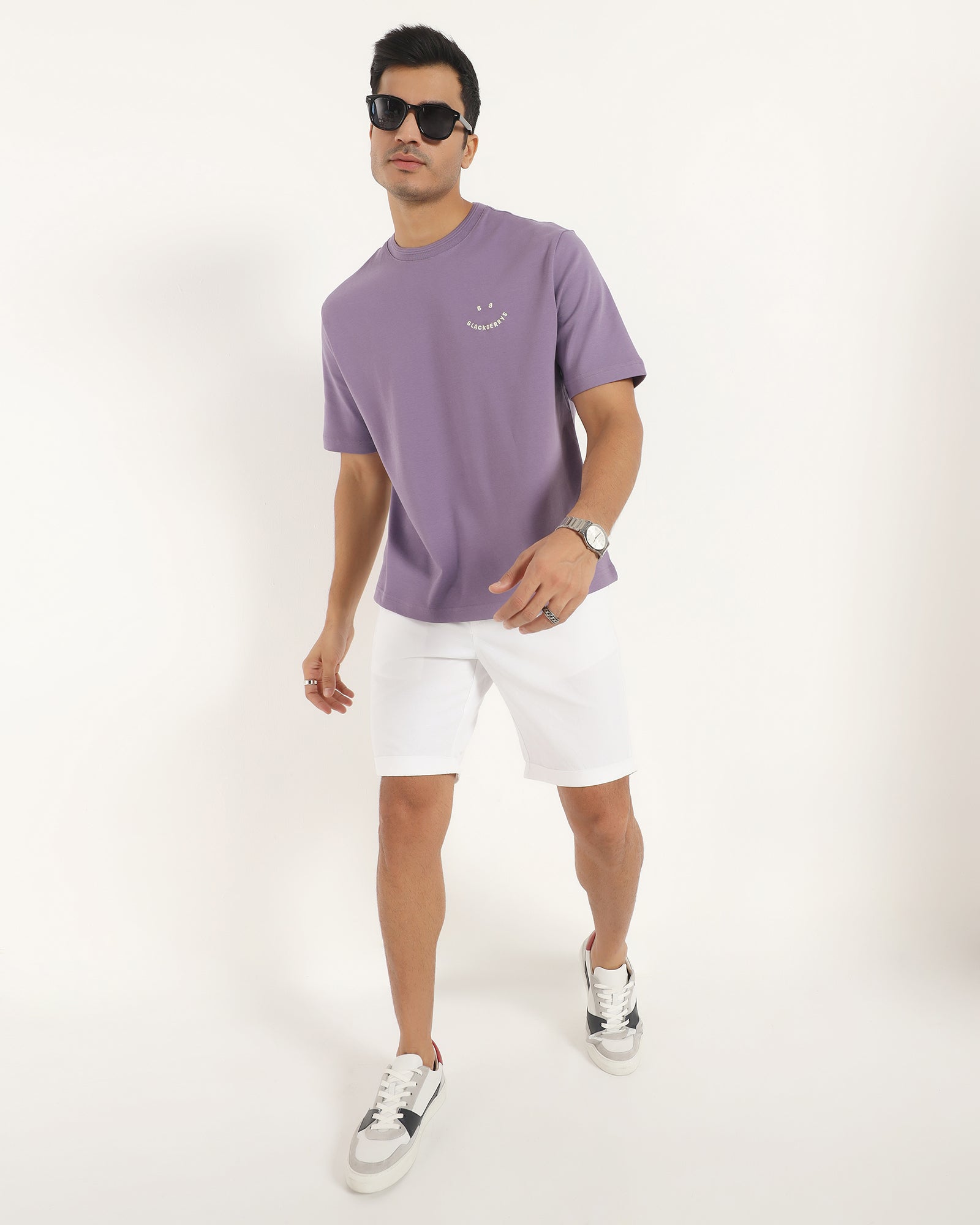Linen Casual White Solid Shorts - Kat