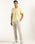 Linen Sneaker Fit Casual Beige Solid Khakis - Kinston