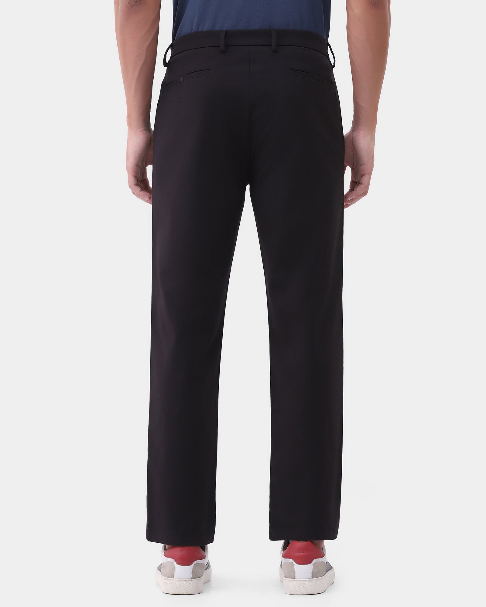 Black Techpro Textured Khakis - Pando