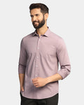 Casual Dusty Pink Solid Shirt - Lujo