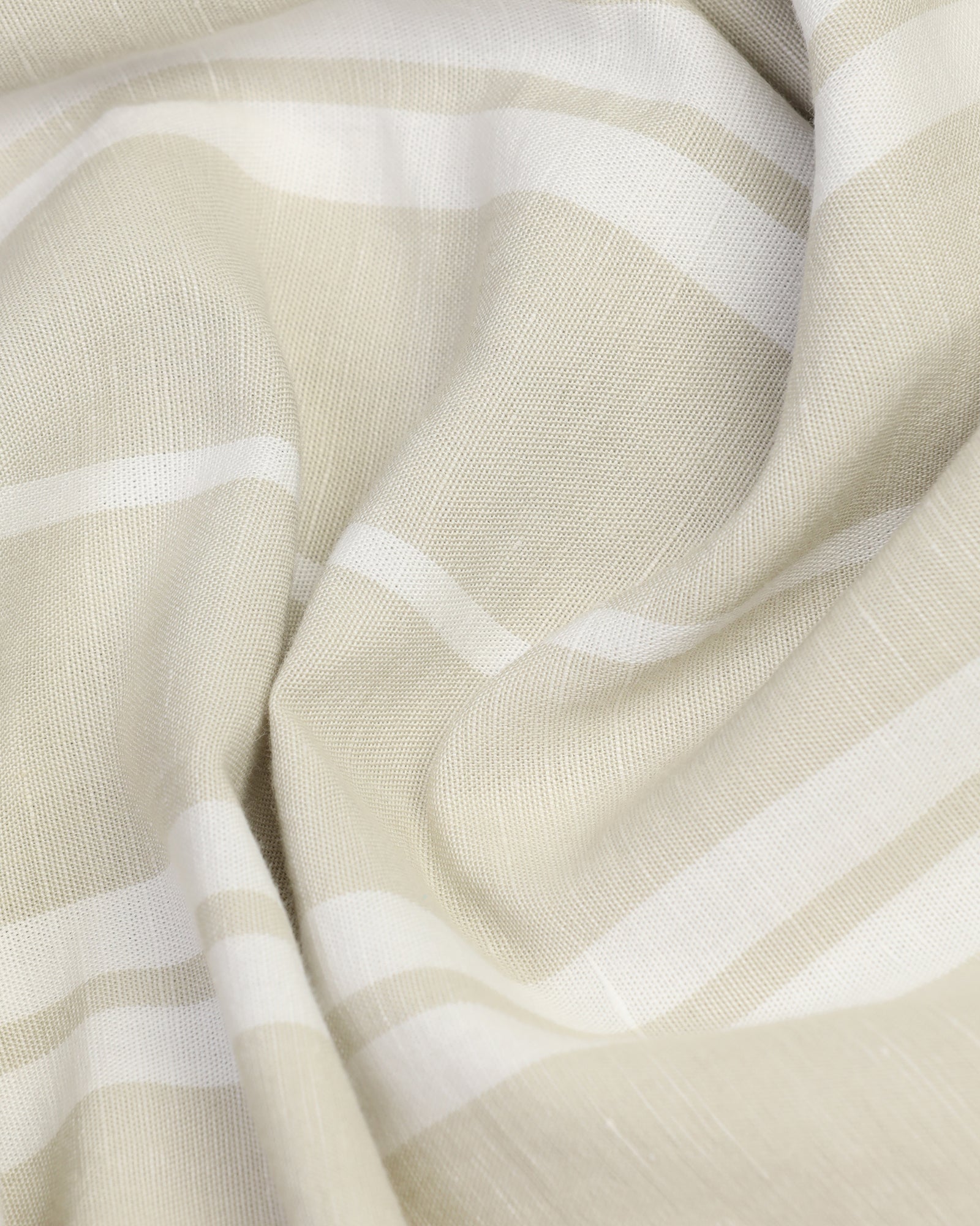 Linen Casual Half Sleeve Pistachio Stripe Shirt - breton