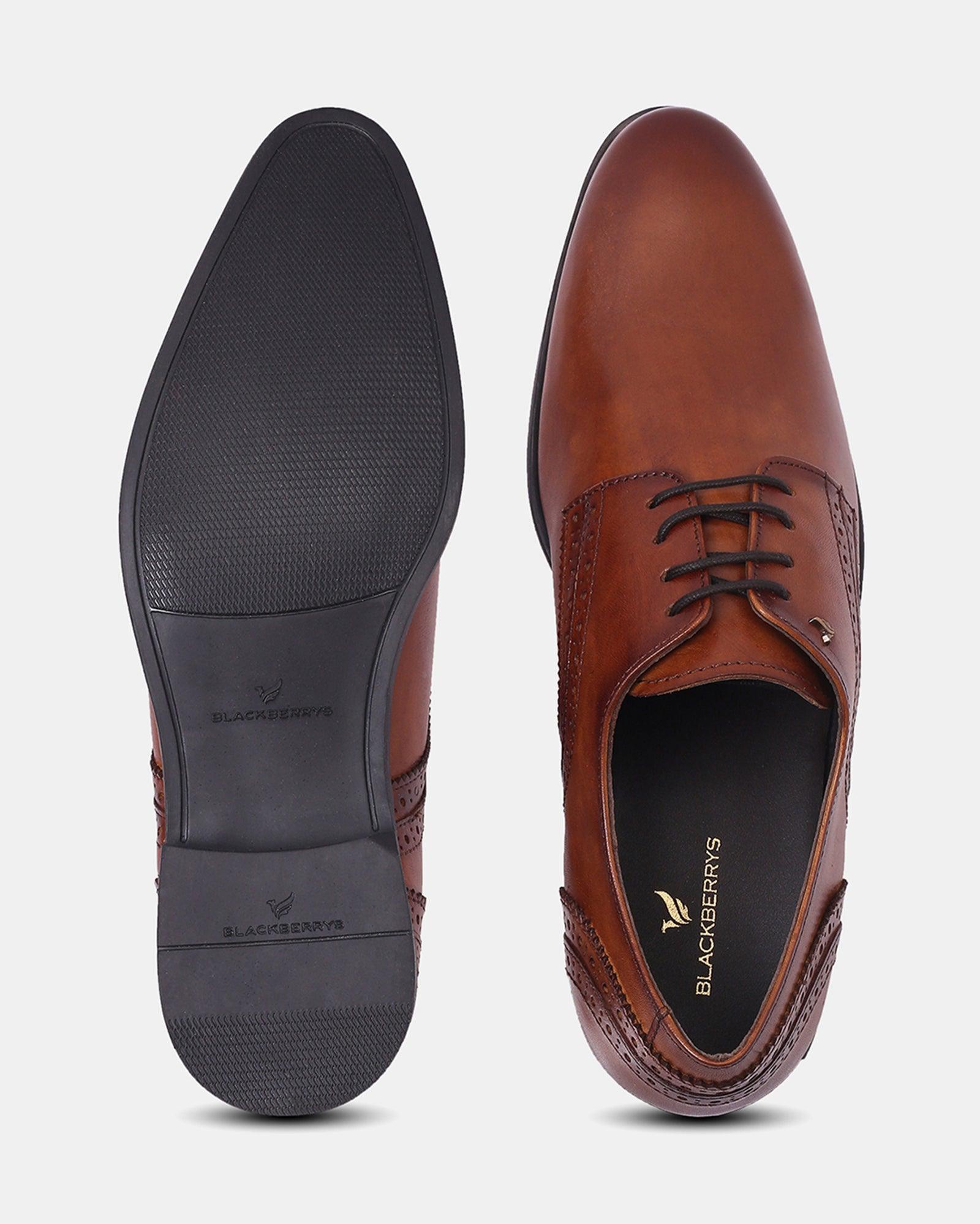 Tan derby clearance formal shoes