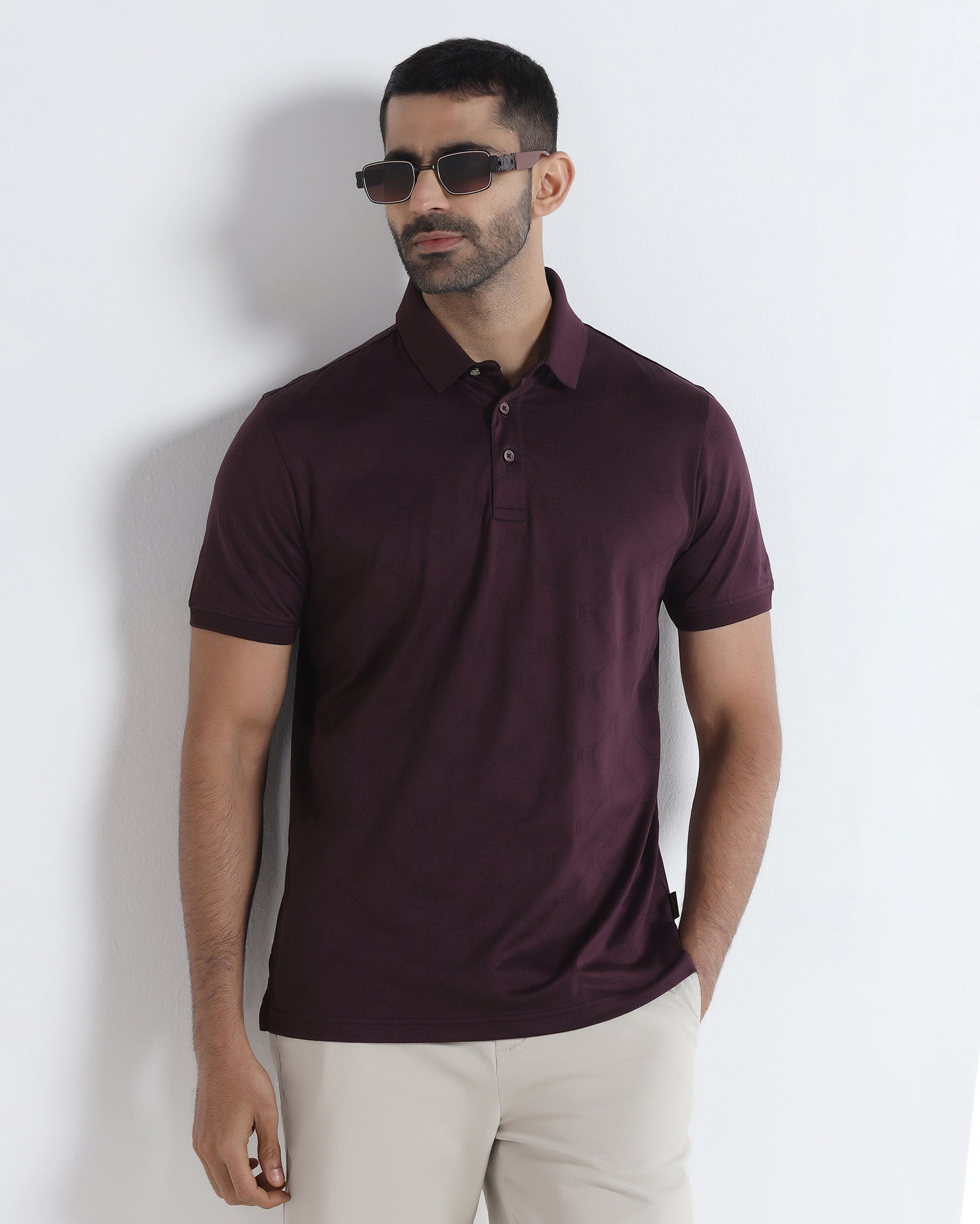 Fig Textured Polo - Full