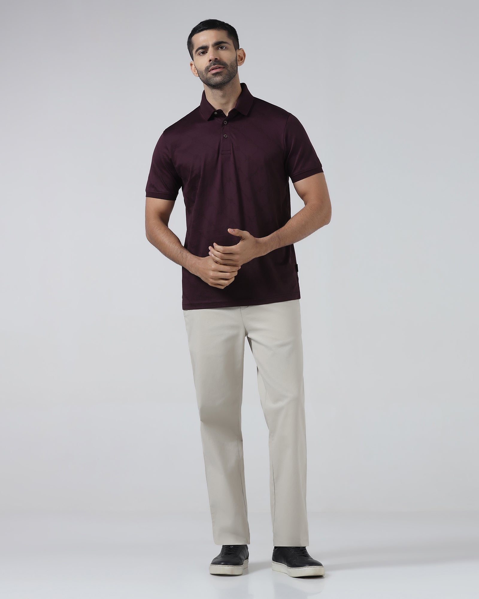 Fig Textured Polo - Full
