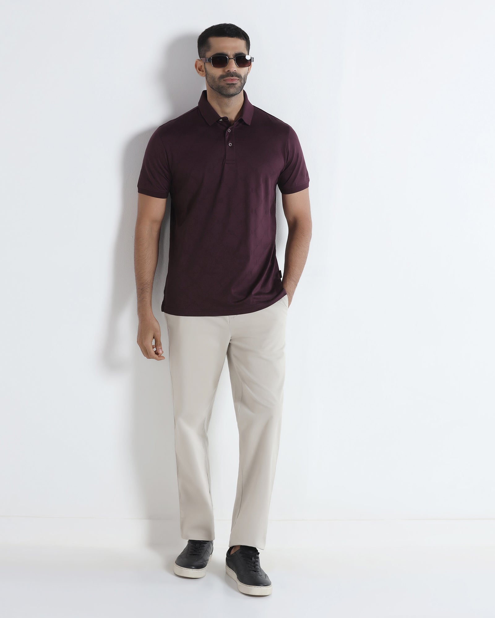 Fig Textured Polo - Full
