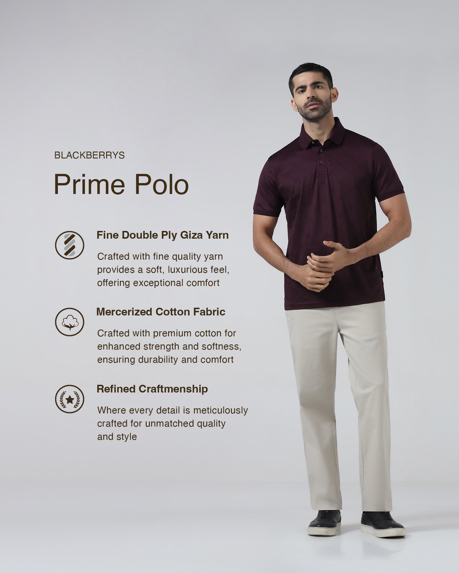 Fig Textured Polo - Full