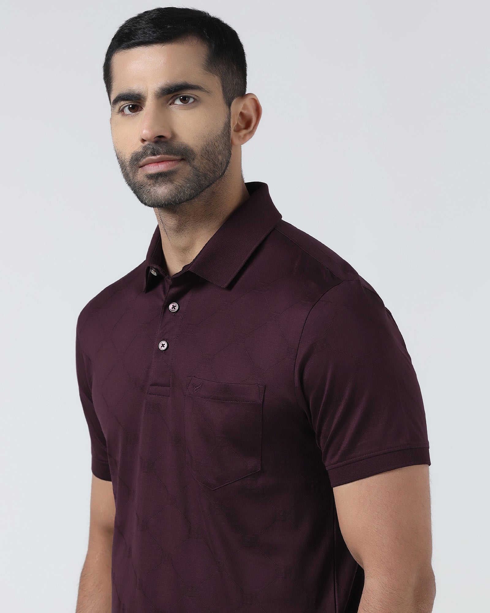 Fig Textured Polo - Full
