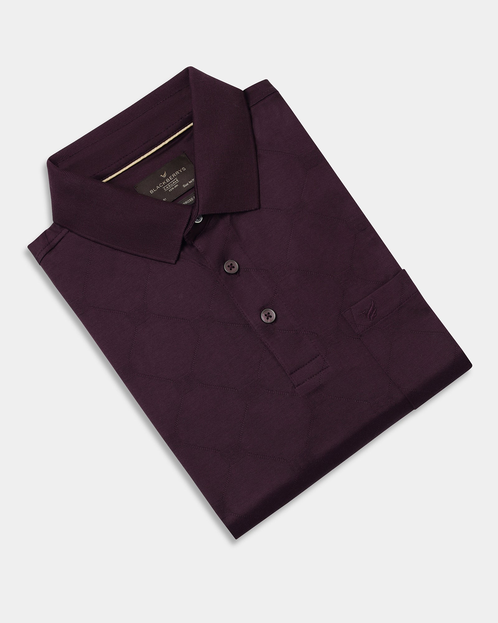 Fig Textured Polo - Full