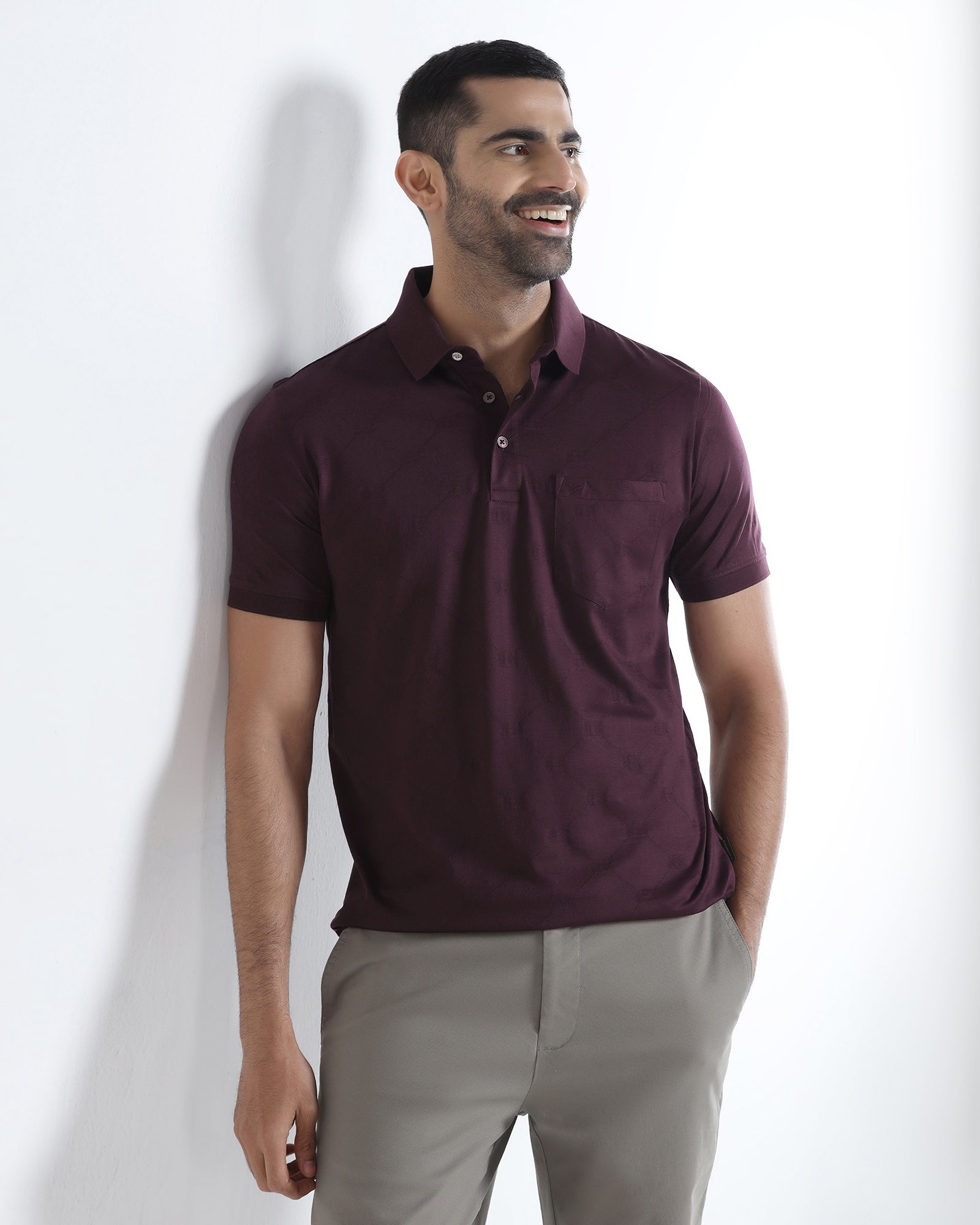 Fig Textured Polo - Full