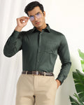 Non Iron Formal Green Solid Shirt - Georgia