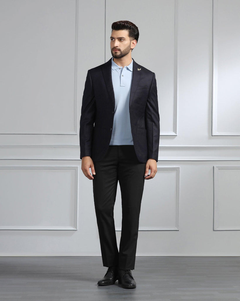 Luxe Formal Navy Solid Blazer - Rafa