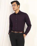 Formal Purple Textured Shirt - Shark