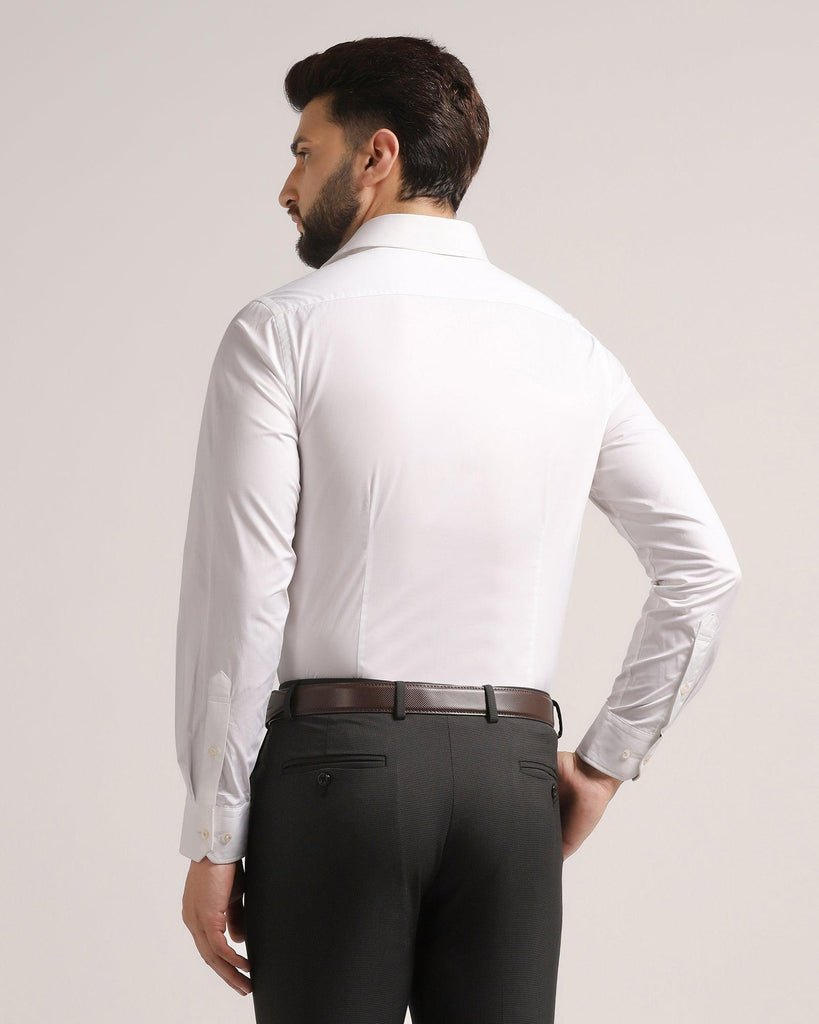 Formal White Solid Shirt - Viking