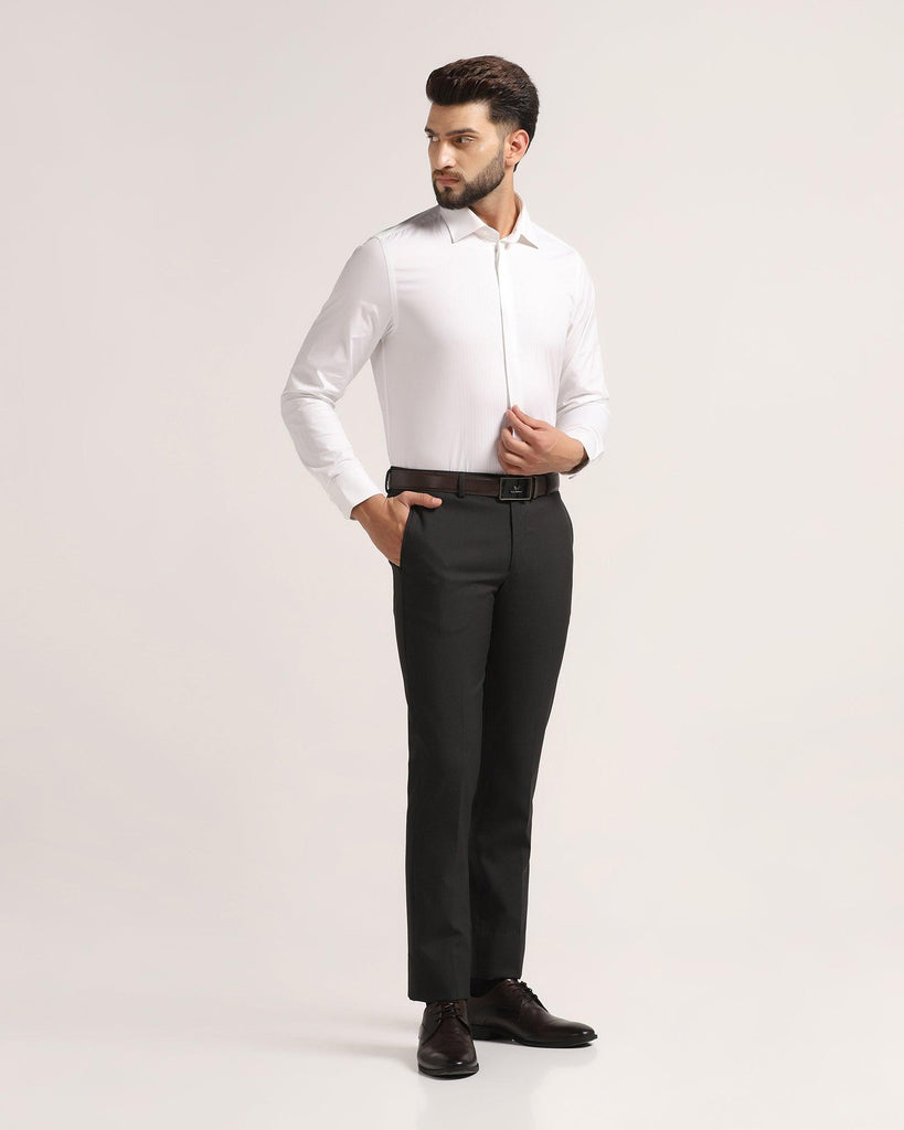 Formal White Solid Shirt - Viking