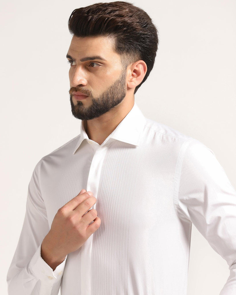 Formal White Solid Shirt - Viking