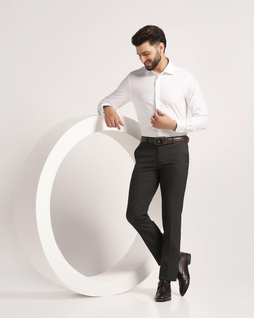 Formal White Solid Shirt - Viking