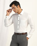 Formal White Stripe Shirt - Austin