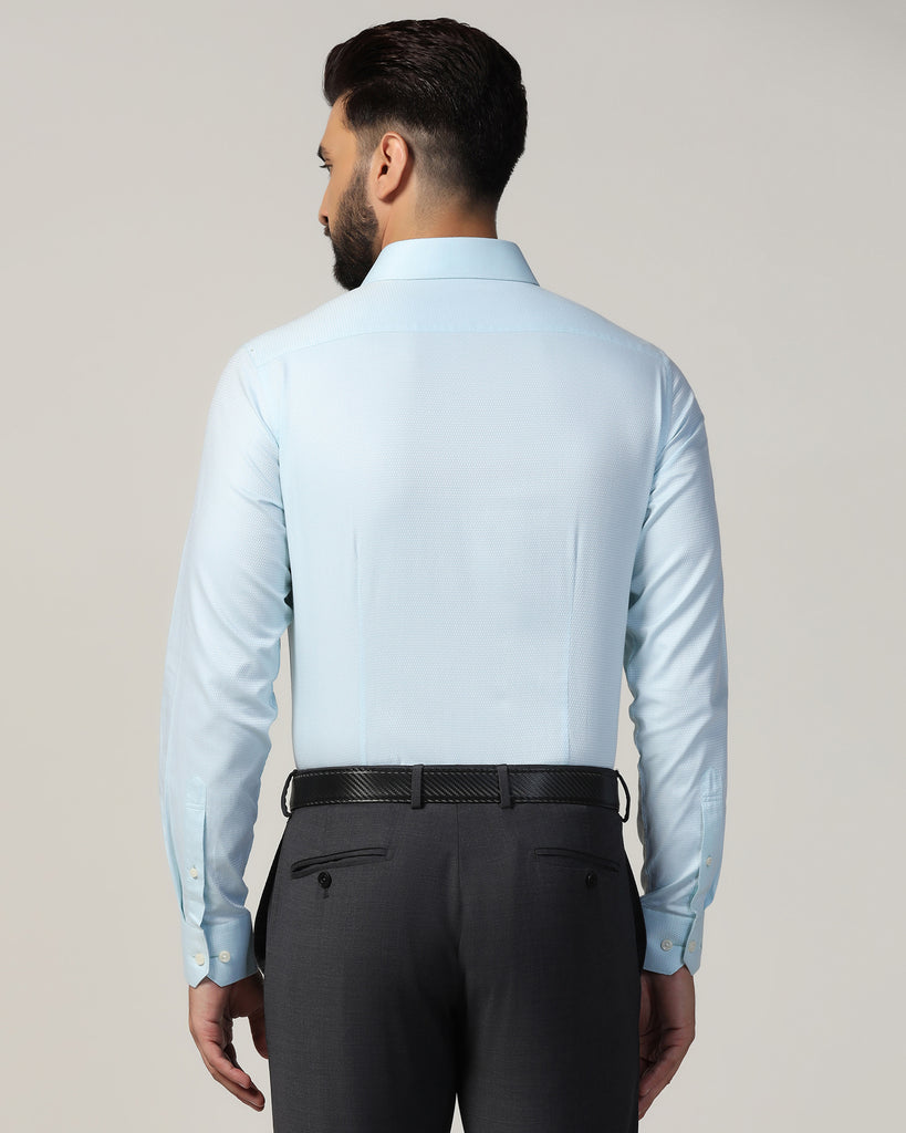 Formal Aqua Textured Shirt - Qued