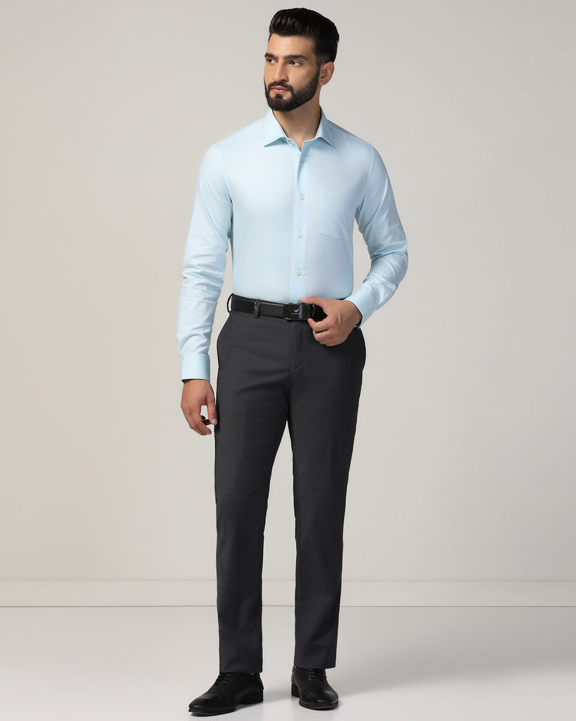 Formal Aqua Textured Shirt - Qued