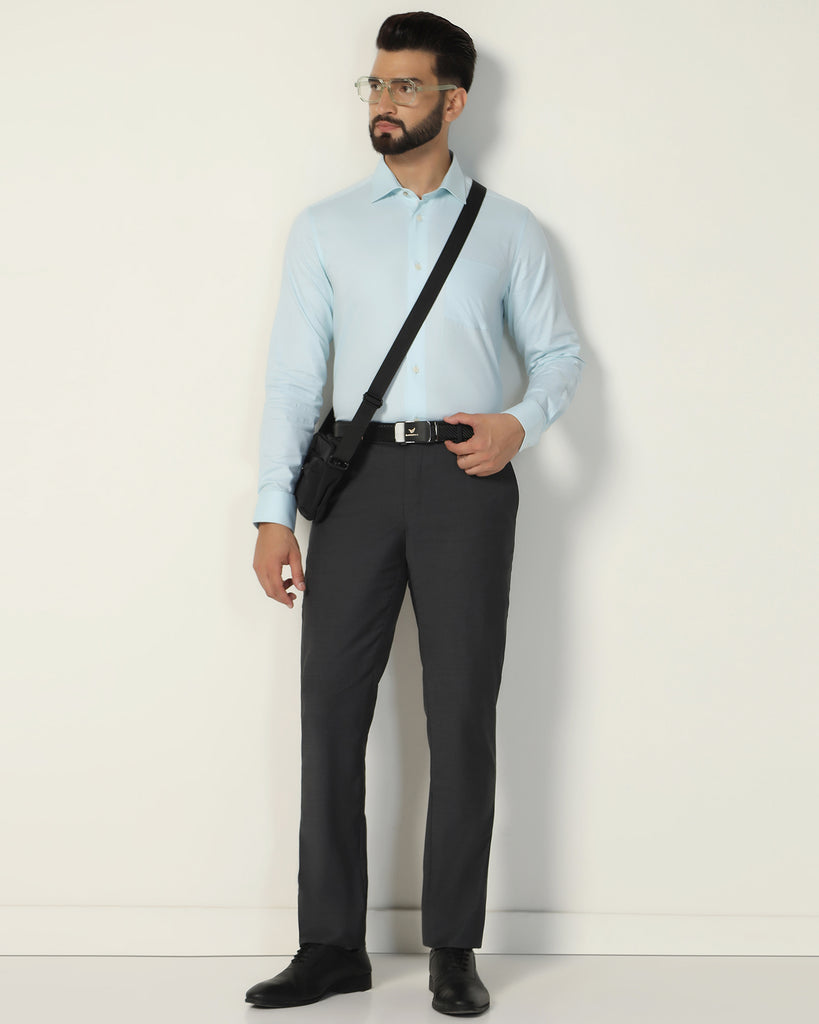 Formal Aqua Textured Shirt - Qued