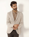 Formal Beige Textured Blazer - Revlon