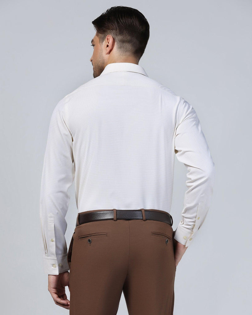 Formal Beige Textured Shirt - Matrix