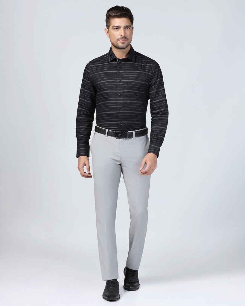 Formal Black Stripe Shirt - Isaac