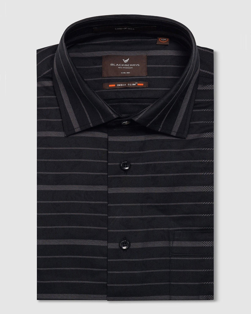 Formal Black Stripe Shirt - Isaac