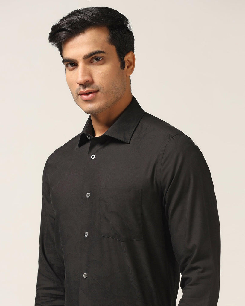 Formal Black Printed Shirt - Cameron