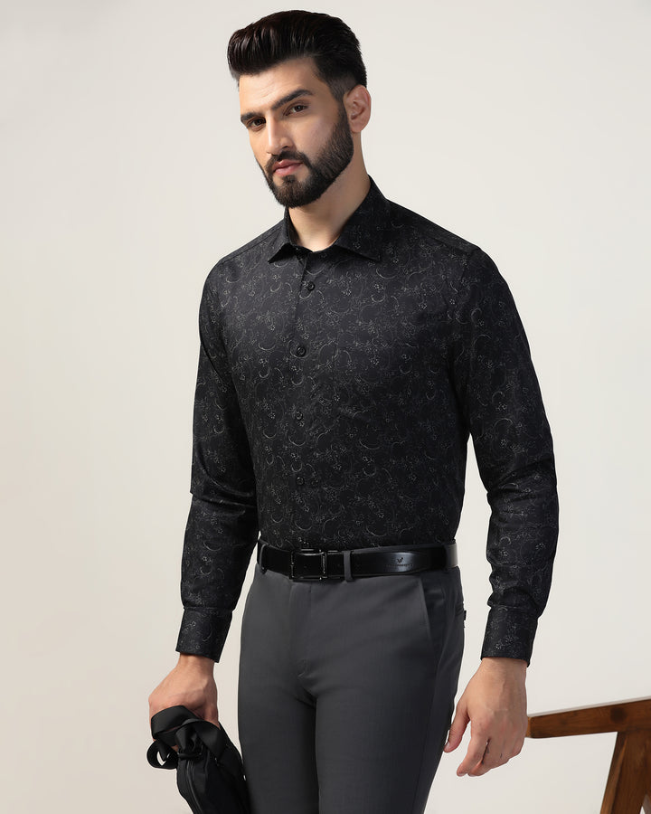 Formal Black Printed Shirt - Cedar